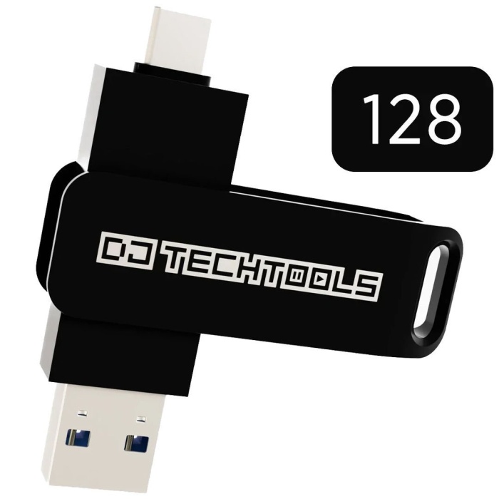 DJ TechTools 04 0054 Chroma 128GB DJ USB Bellek (Siyah) | DJ Performansları İçin Optimize Edilmiş Yüksek Hız, Kompakt ve Dayanıklı Tasarım